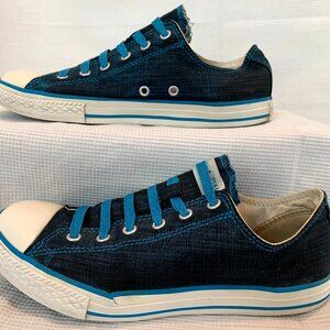 Converse Chuck Taylor All Star Juniors 6 low top slip on blue w/ blue laces